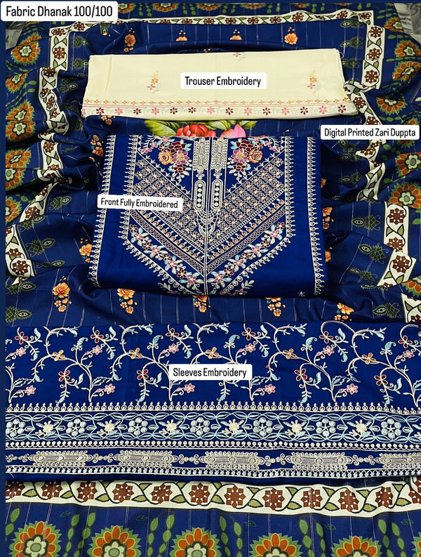 Zara ShahJhan 3pc Dhanak