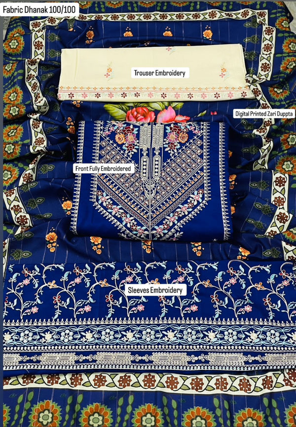Zara ShahJhan 3pc Dhanak